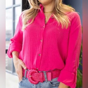 Hem & Thread Parker Cotton Gauze Shirt